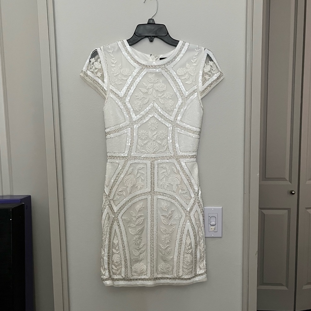 Lulus Spread Your Love White Sequin Bodycon Dress
